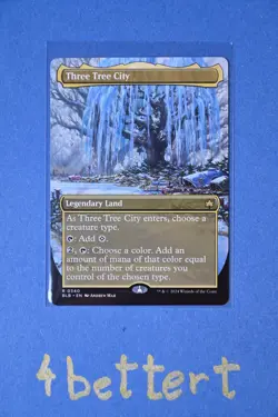 Three Tree City (Borderless) (0340) - Bloomburrow (BLB) . PERFECT FOR GRADING. - Image 2