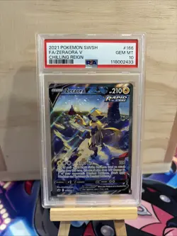 Zeraora V 166/198 PSA 10 - GEM MINT: 2021 Pokemon Chilling Reign Alt Art - Image 1