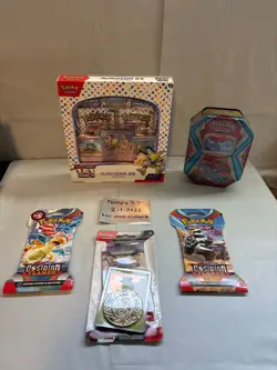 Pokemon TCG Scarlet & Violet 151 Alakazam ex Collection Box + Sealed Lot - Image 1