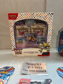 Pokemon TCG Scarlet & Violet 151 Alakazam ex Collection Box + Sealed Lot - Image 2