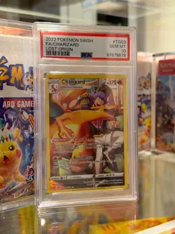 2022 POKEMON SWORD & SHIELD LOST ORIGIN #TG03 FULL ART/CHARIZARD PSA 10 - Image 1