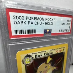 Pokemon Dark Raichu 83/82 Team Rocket Secret Rare Holo Unlimited PSA 8 - Image 3