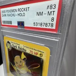 Pokemon Dark Raichu 83/82 Team Rocket Secret Rare Holo Unlimited PSA 8 - Image 4