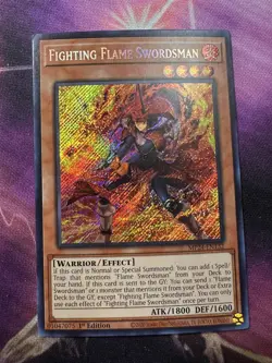 Fighting Flame Swordsman (Misprint) MP24 EN132 Secret Rare 1st Near Mint Yugioh - Image 1