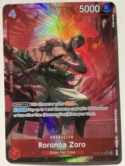 Roronoa Zoro Special Alt Art Parallel One Piece Starter Deck EX Gear 5 ST21-015 - Image 1