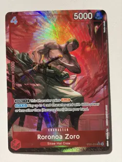 Roronoa Zoro Special Alt Art Parallel One Piece Starter Deck EX Gear 5 ST21-015 - Image 3