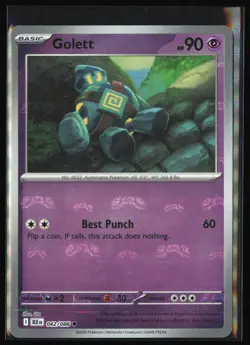 🔮Golett (Master Ball Pattern) #042/086 SV: Black Bolt - Pokemon TCG - LP🔮 - Image 1