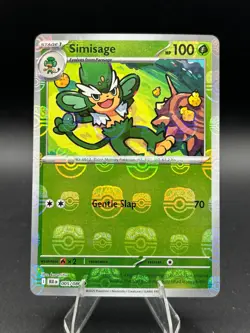 Simisage 005/086 Master Ball Pattern Black Bolt Pokemon TCG NM - Image 1