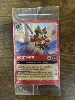 (*Sealed*) Mickey Mouse - Pirate Captain 18 Disney Lorcana Promo Card Holo - Image 2