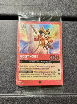 Mickey Mouse - Pirate Captain 18 Disney Lorcana Promo Cards Holo Sealed - Image 1