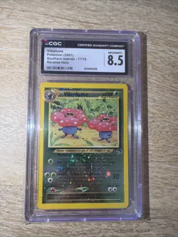 CGC 8.5 Vileplume 2001 Southern Islands 17/18 Reverse Holo SWIRL Pokemon Card - Image 1