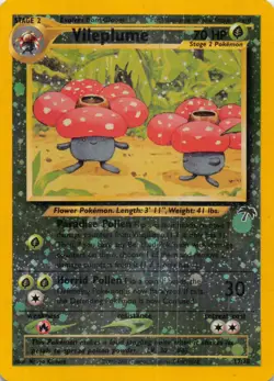 Vileplume 17/18 Southern Islands Promo Pokemon Card 2001 Reverse Holo MP - Image 1