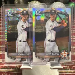 2025 Bowman Chrome - Kevin Alvarez 1st #BCP-227 Pulsar /399 & refractor /499 - Image 1