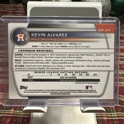 2025 Bowman Chrome - Kevin Alvarez 1st #BCP-227 Pulsar /399 & refractor /499 - Image 2