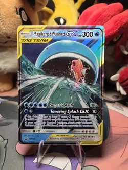 Pokemon TCG Magikarp and Wailord GX Holo Card Promo SM166 - NM - Image 1