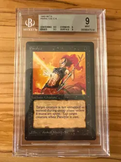Magic the Gathering MTG Beta Paralyze BGS 9 (Beta Bob) - Image 1