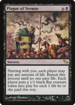 MTG Plague of Vermin - 73 / English / Moderately Played - Image 1