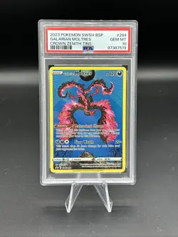 2023 Pokemon Swsh Black Star Promo Galarian Moltres #284 Crown Zenith Tin PSA 10 - Image 1