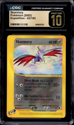 2002 Pokemon Expedition Skarmory #63 CGC 10 PRISTINE - Image 1