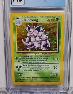 Nidoking 11/102 Base Set 1999 Pokemon Card Game Unlimited WOTC Graded CGC 7.5 - Image 4