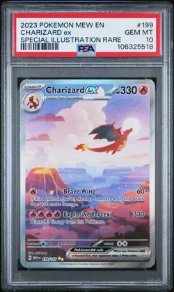 PSA 10 GEM MINT Charizard ex 2023 Pokemon Scarlet & Violet 151 199/165 SIR - Image 1