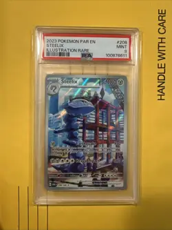 Steelix Illustration 208/182 2023 Pokemon Paradox Rift PSA 9 - Image 1