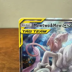 Pokemon TCG Mewtwo and Mew GX Sun Moon SM191 MP-LP - Image 2