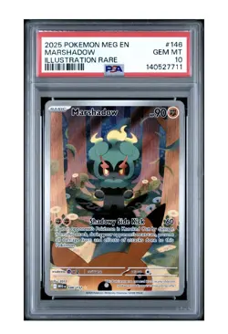 2025 POKEMON MEG EN-MEGA EVOLUTION ILLUSTRATION RARE #146 MARSHADOW PSA 10 - Image 1