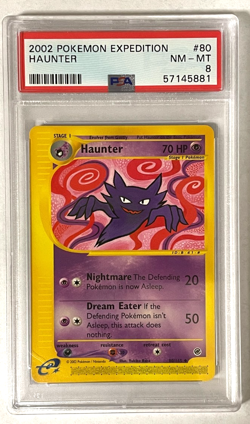 Haunter PSA 8 NM-MT 2002 Pokemon Expedition #80/165 Regular Uncommon - Image 1