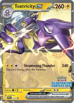 Toxtricity ex SVP 215 SV Promo Illustration Contest 2024 Pokemon NM - Image 1