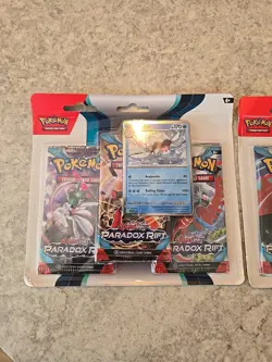 Pokemon TCG Scarlet and Violet Paradox Rift 3 Booster Pack Blister (2) Sealed - Image 2