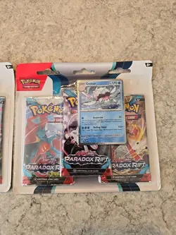 Pokemon TCG Scarlet and Violet Paradox Rift 3 Booster Pack Blister (2) Sealed - Image 3