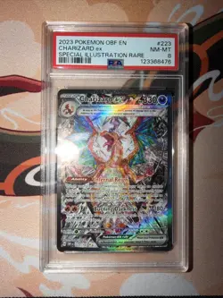 Pokemon TCG Obsidian Flames Charizard EX 223/197 Special Illustration Rare PSA 8 - Image 1