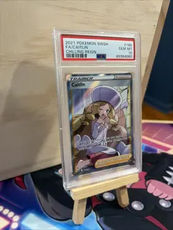 Fa/Caitlin 189 Pokemon Sword & Shield Chilling Reign NM PSA 10 - Image 2