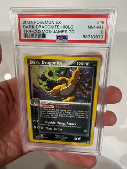 PSA 8 Pokemon Dark Dragonite Team Rocket Returns Cosmos Holo TRR 15 B - Image 1