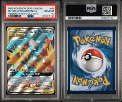 Pokemon TCG Moltres Zapdos Articuno GX 66/68 Full Art Hidden Fates PSA 10 - Image 1
