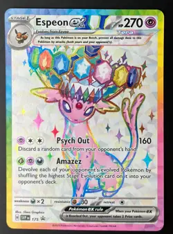 Pokemon Espeon ex SVP 175 Premium Figure Collection Black Star Promo NM - Image 1