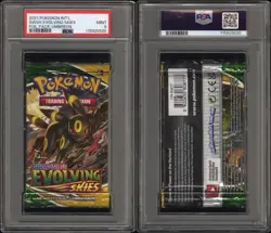 Pokemon Evolving Skies Umbreon Art Authentic Sealed Graded Booster Pack PSA 9 - Image 3