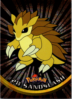 Sandslash #28 Holo Pokemon Topps Series 1 Card (Black Label) NM - Image 1