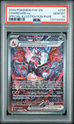 2024 POKEMON PAF EN-PALDEAN FATES SPECIAL ILLUSTRATION RARE CHARIZARD EX PSA 10 - Image 1