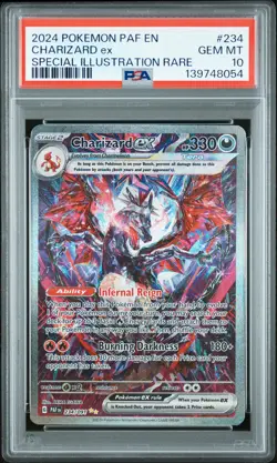 2024 POKEMON PAF EN-PALDEAN FATES SPECIAL ILLUSTRATION RARE CHARIZARD EX PSA 10 - Image 1