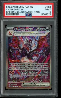 PSA 9 MINT Pokemon Charizard ex Paldean Fates Special Illustration Rare 234/091 - Image 1