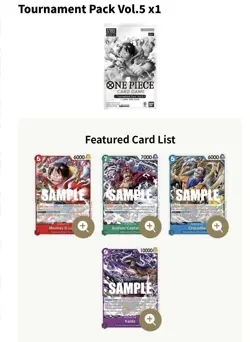 2022 ONE PIECE Card Game - Tournament Pack Vol. 5 - Sealed English NEW - Image 3