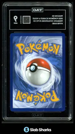 2025 POKEMON PRISMATIC EVOLUTIONS - PRE EN #179/131 PIKACHU EX HYPER RARE TAG 9 - Image 2