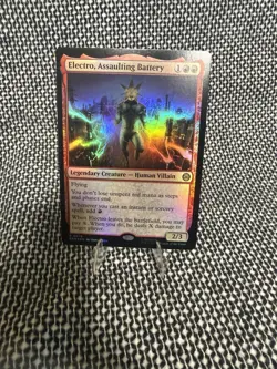 Magic the Gathering Marvel's Spider-Man Electro Assaulting Battery Card #1 - Image 2