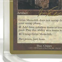 Grim Monolith Jon Finkel (ULG) 2000 World Championships MTG Card - Image 3