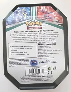 Pokemon Paldea Legends Tin x4 Booster Packs + Miraidon EX Promo FACTORY SEALED - Image 2