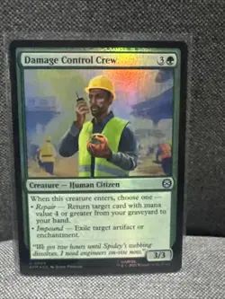 Damage Control Crew 0099 MTG Marvel's Spider-Man Uncommon NP Foil - Image 1