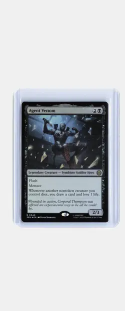 Agent Venom MTG Marvel's Spider-Man #49 Rare Foil - Image 1