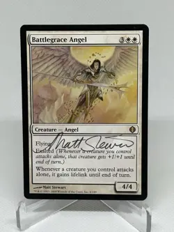 Battlegrace Angel MTG Shards of Alara - Matt Stewart Auto - Image 1